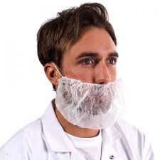 Baardmasker 45 x 20cm - wit 2000st.